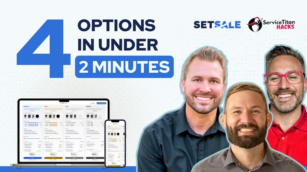 YouTube thumbnail for Why Your HVAC Techs Only Sell the Cheapest Option, from ServiceTitan Hacks.