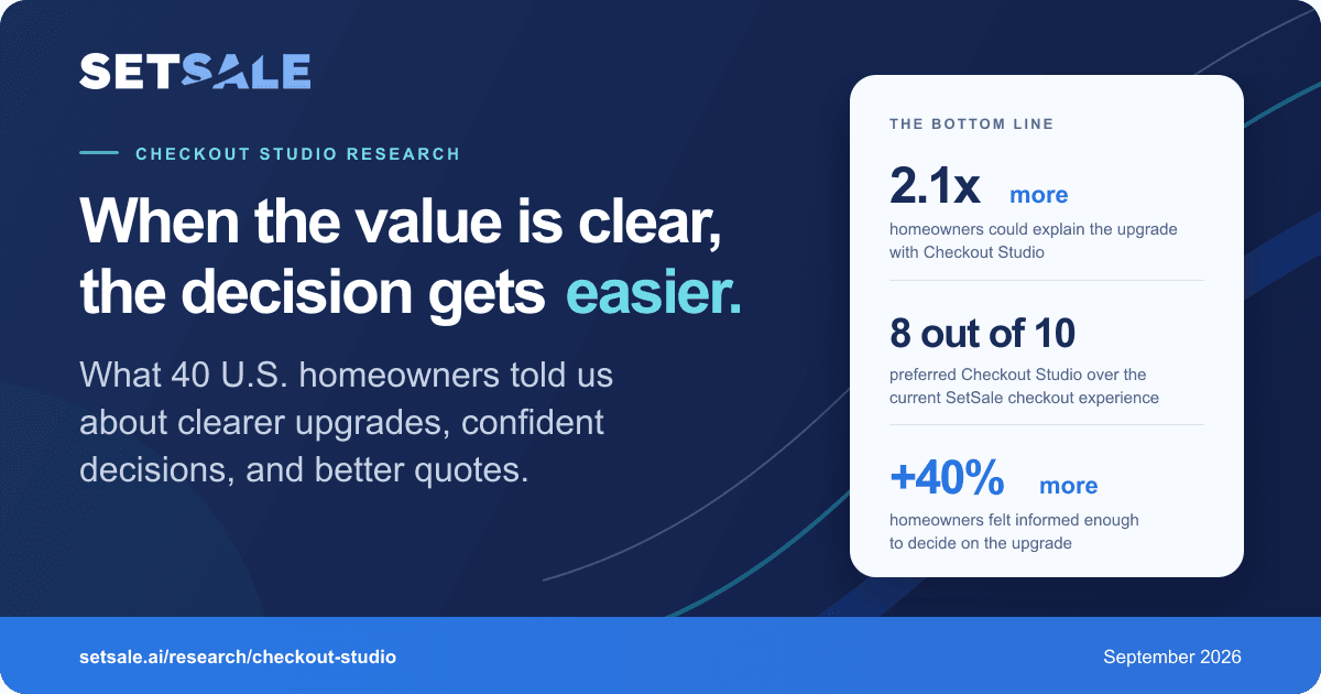 Checkout Studio research: when the value is clear, the decision gets easier.