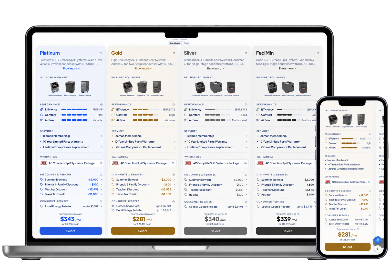 SetSale quote builder
